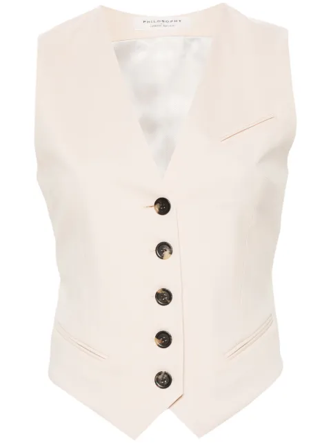 Philosophy Di Lorenzo Serafini V-neck strap-detail waistcoat Neutrals A10020727
