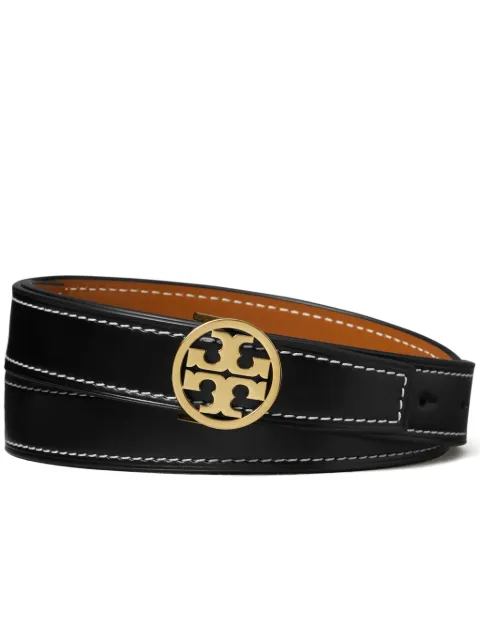 Tory Burch 1" Miller smooth reversible belt Black 159072