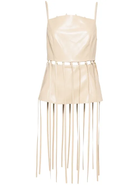 Nanushka Citta faux-leather top Neutrals NW24RSTP01272