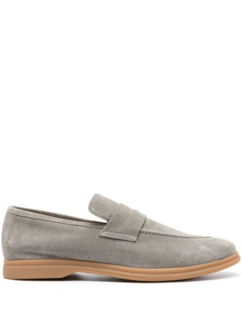 Eleventy perforated suede penny loafers Green I77SCAI10SCA0I015