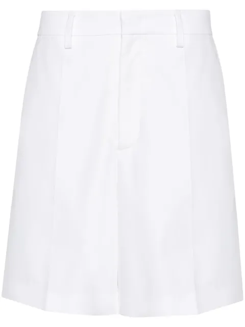 Valentino Garavani cotton pressed-crease shorts White VRDD129SF