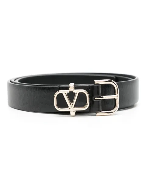 Valentino Garavani VLogo leather belt Black WT0SE9LCF