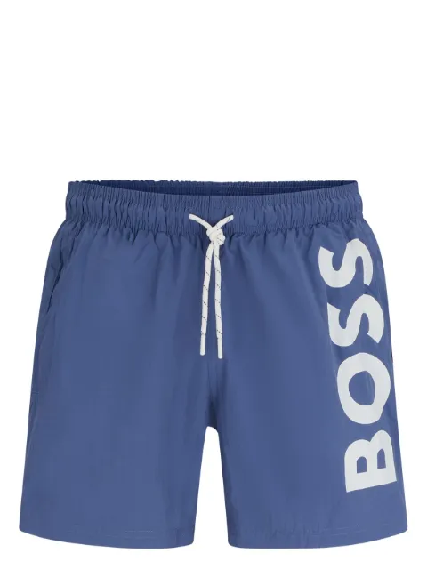 BOSS logo-print swim shorts Blue 50469594