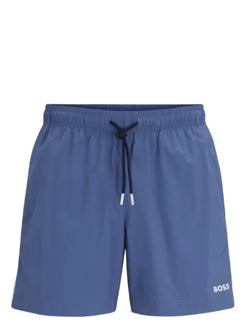 BOSS logo-print swim shorts Blue 50509130