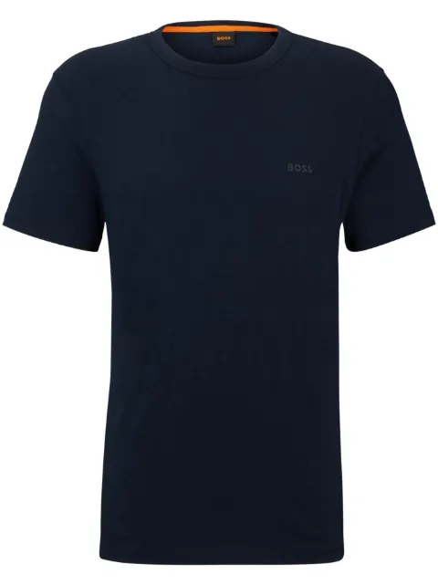 BOSS logo-print cotton T-shirt Blue 50508243