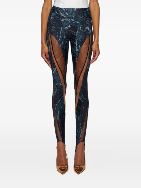 Mugler Illusion leggings Grey 23W1PA0348872