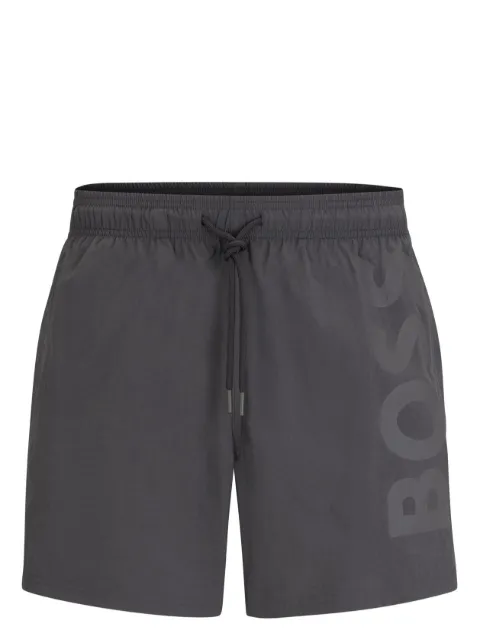 BOSS logo-print swim shorts Grey 50469594