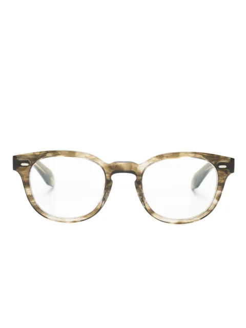 Oliver Peoples translucid wayfarer-frame glasses Green OV5528U