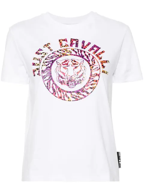 Just Cavalli logo-print cotton T-shirt White 76PAHC08CJ600