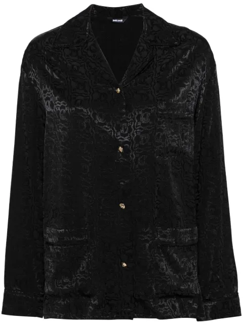 Just Cavalli logo-jacquard shirt Black 76PAL233N0290