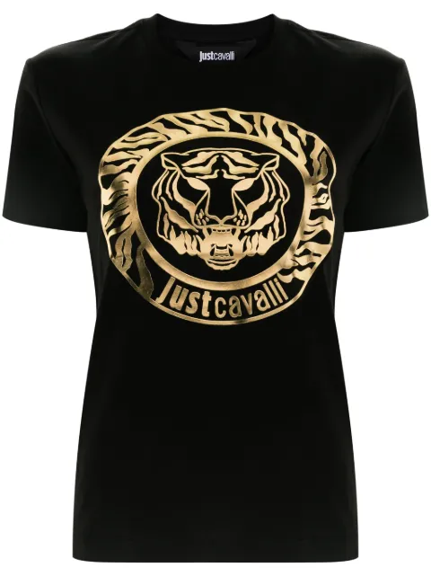 Just Cavalli tiger head-print T-shirt Black 76PAHG12CJ300