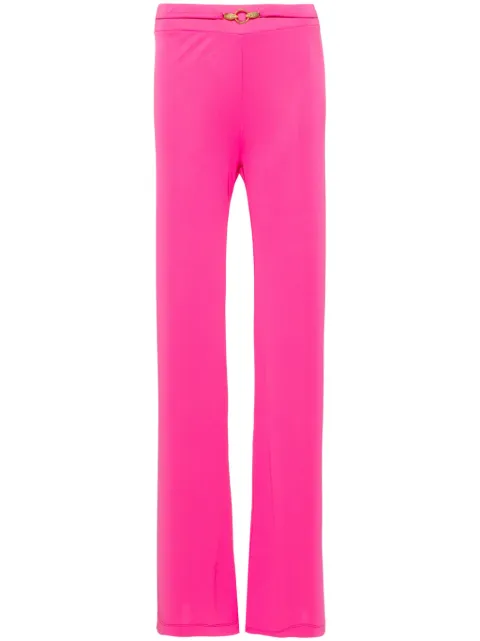 Just Cavalli snake-detail flared trousers Pink 76PAA1A8J0116