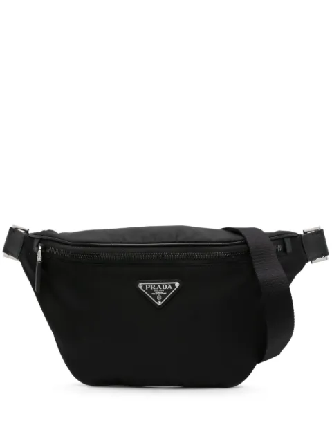 Prada Re-Nylon and Saffiano leather belt bag Black 2VL033VOOM2DMH