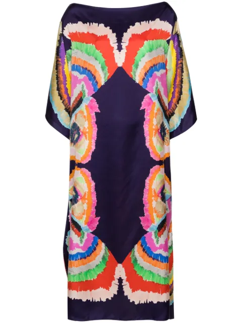 Rianna + Nina Paradeisos silk kaftan Blue PAKPCBL241PSARAKI