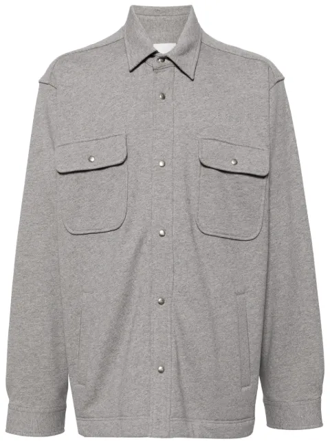 Givenchy logo-embroidered cotton-jersey shirt Grey BM60Z13YHU