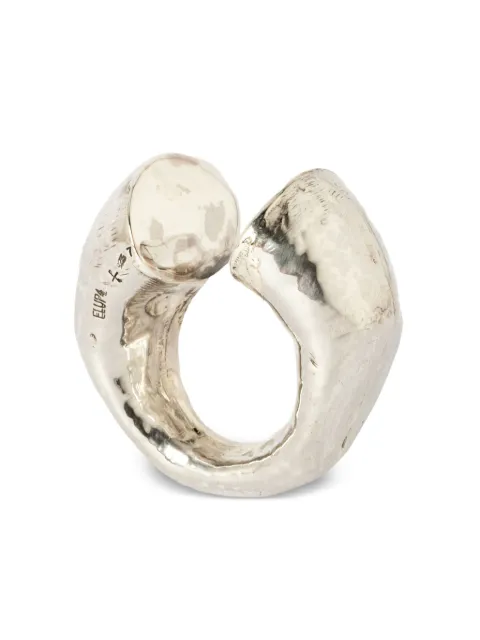 Parts of Four giant Druid sterling silver open ring Neutrals E160110PA