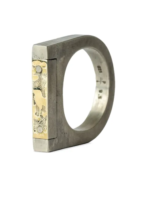 Parts of Four Plate 18kt yellow gold-plated sterling silver ring Silver 8142DA18K