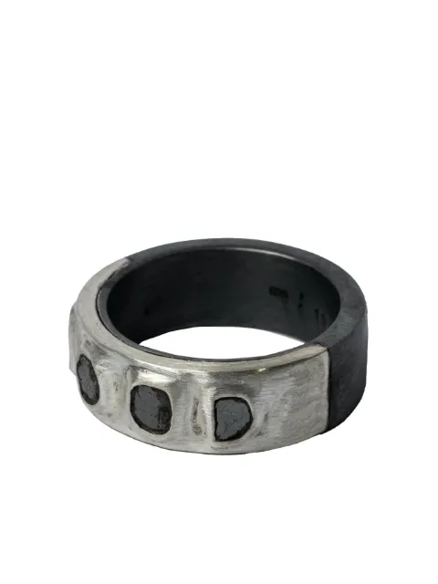 Parts of Four Sistema black diamond sterling-silver ring Black 200118MAKAPBLKDIA