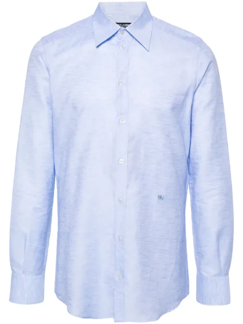 Dolce & Gabbana embroidered-logo shirt Blue G5LH9ZFUTB6