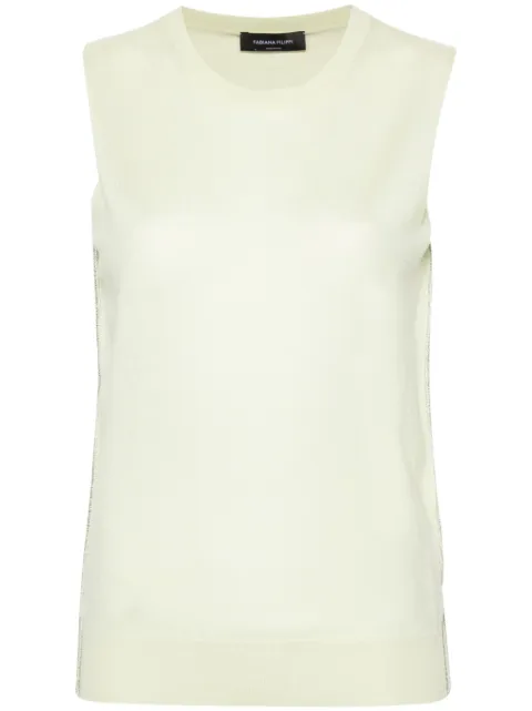 Fabiana Filippi sleeveless knitted top Green MAD264F048I8560000