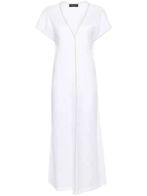 Fabiana Filippi Monili-chain linen maxi dress White ABD274F752D6610000