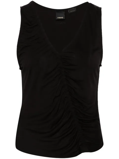 PINKO gathered sleeveless tank top Black 103281A1OI