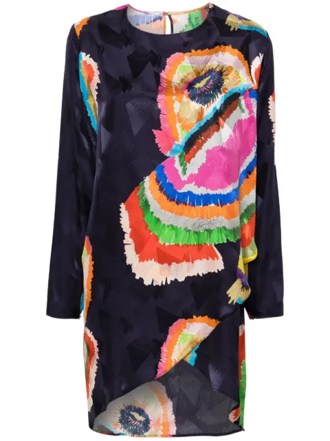 Rianna + Nina Nala silk tunic blouse Blue PATN241PSARAKI