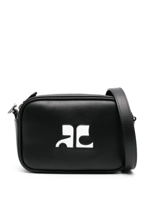 Courrèges Reedition leather camera bag Black PERGSA061CR0045