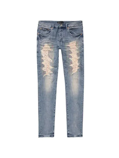 Purple Brand thread-repair jeans Blue P001VIMR422
