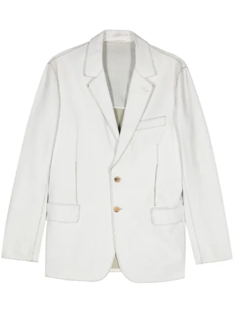 Fendi Pre-Owned 2000 single-breasted leather blazer White FEN1200KE