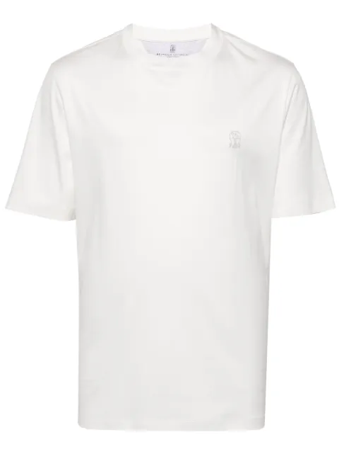 Brunello Cucinelli logo-print cotton T-shirt White M0B138440CE139