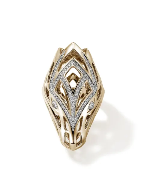 John Hardy 14kt yellow gold Naga Saddle ring Gold RGGX6034122DI
