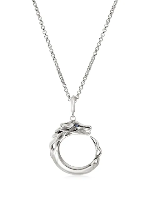 John Hardy sterling silver Naga blue sapphire necklace Silver NBS603541BSP