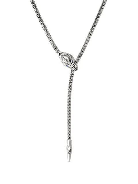 John Hardy sterling silver Naga Lariat blue sapphire necklace Silver NBS603491BSP