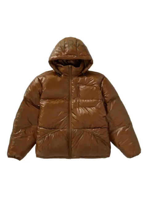 Supreme hooded down jacket Brown FW21J24