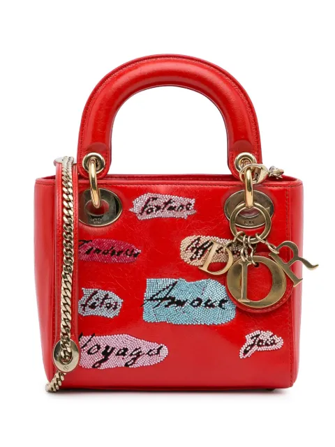 Christian Dior Pre-Owned 2016 mini Lady Dior two-way handbag Red JQN6LQM2U7R5WR66