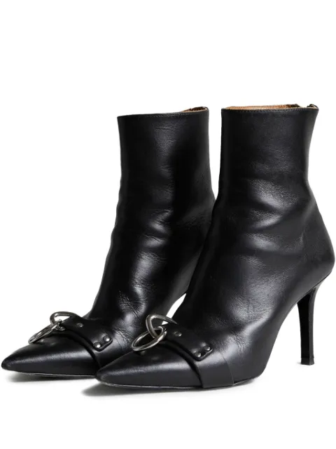 R13 ring-detail pointed boots Black R13S044S001A