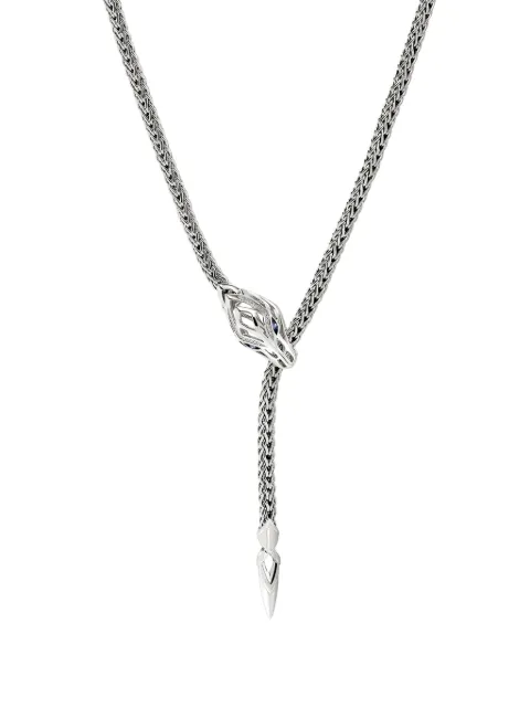 John Hardy sterling silver Naga Lariat blue saphire necklace Silver NBS6034811BSPDI