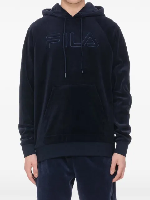Fila Kai logo-embroidered hoodie Blue LM173F29412