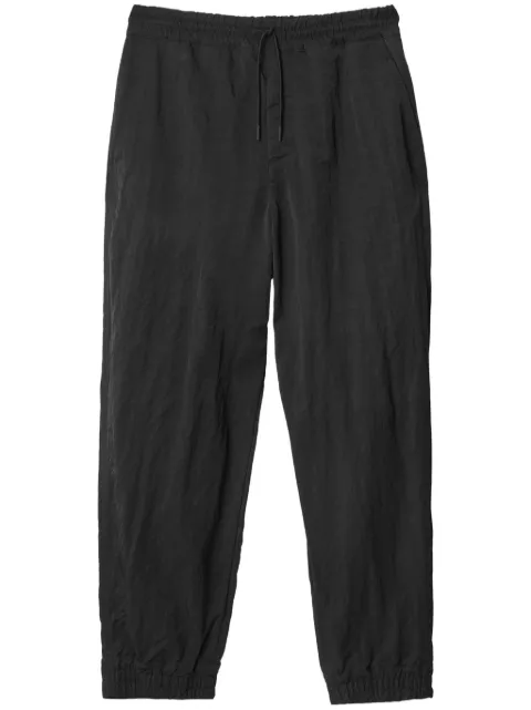Burberry crinkled-finish straight-leg trousers Black 8083662