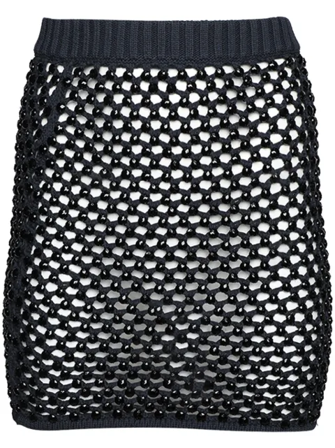 diotima crystal-embellished mesh skirt Blue 24WWS11