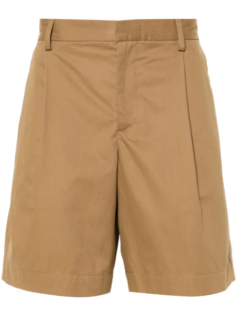 A.P.C. pleated cotton shorts Brown COGXSH10198