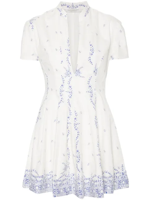 Philosophy Di Lorenzo Serafini floral-print cotton dress White A045707371002