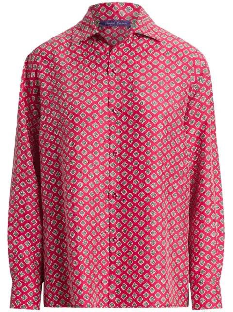 Ralph Lauren Collection Cagney printed silk blouse Pink 290942289001