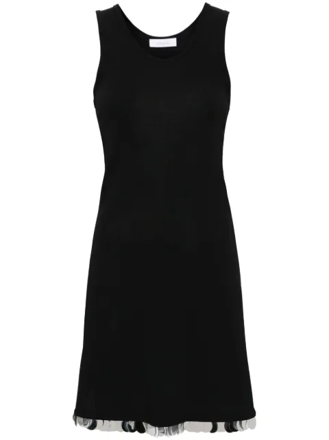 Rabanne paillete-detail sleeveless minidress Black 24PJRO789VI0353