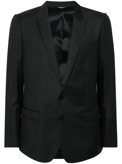 Dolce & Gabbana pinstriped virgin-wool blazer Black G2LK0TFR2Y2