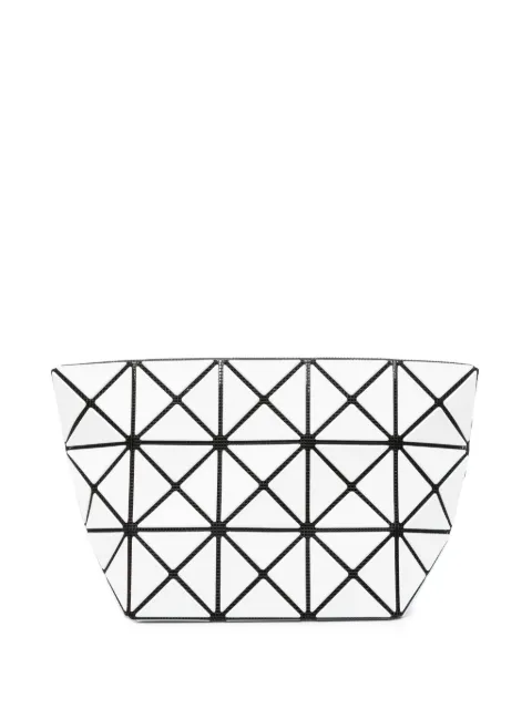 Bao Bao Issey Miyake patent geometric-pattern clutch White BB46AG045
