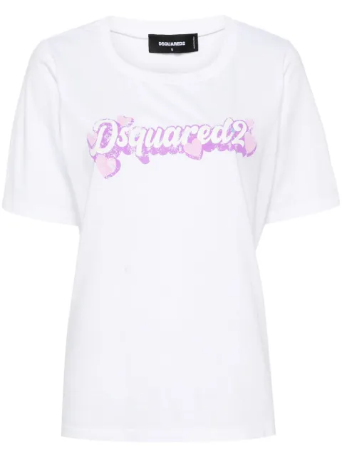 DSQUARED2 logo-print cotton T-shirt White S72GD0519S24668