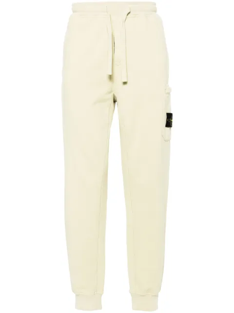 Stone Island Compass-badge cotton track trousers Green 801564451