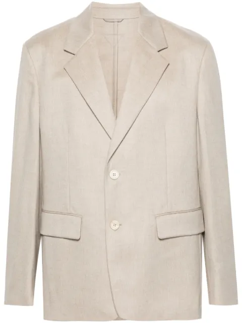 Prada triangle-logo cashmere blazer Neutrals UGM250SOOO1YEF
